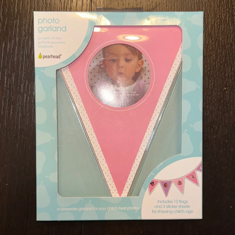 Pearhead photo garland pink